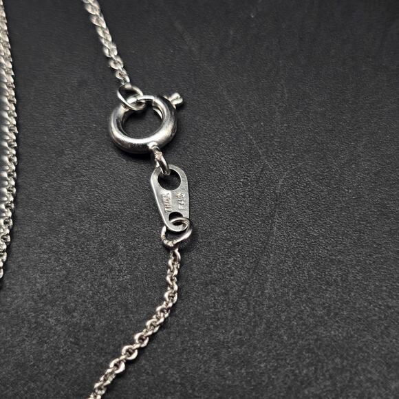 FAS Diamond Chip Heart Necklace Pendant Silver Tone - Picture 7 of 12